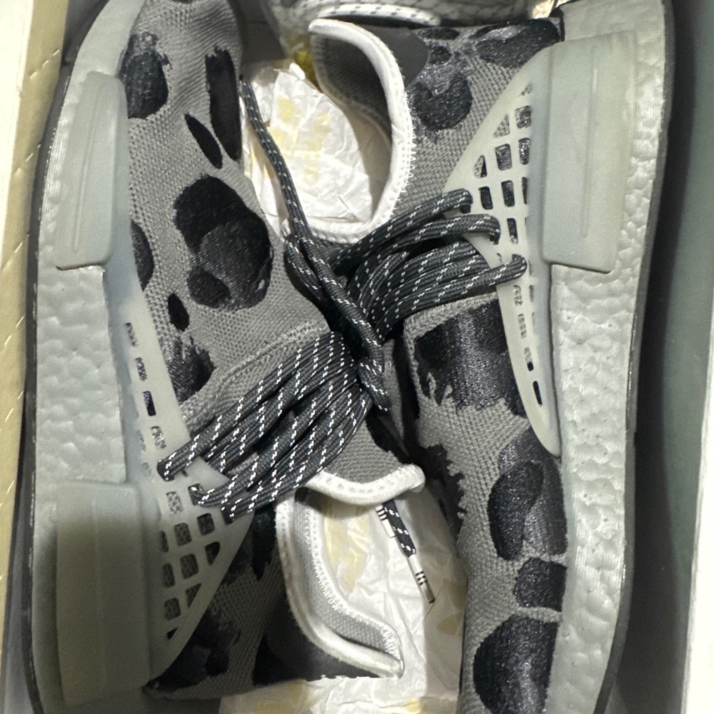 Gray and Black Patterned Sneakers